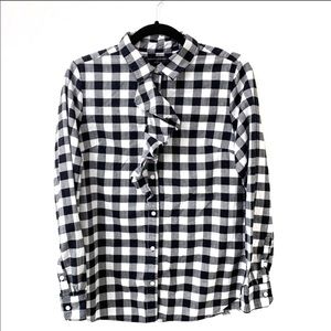 Banana Republic checkered plaid button down shirt